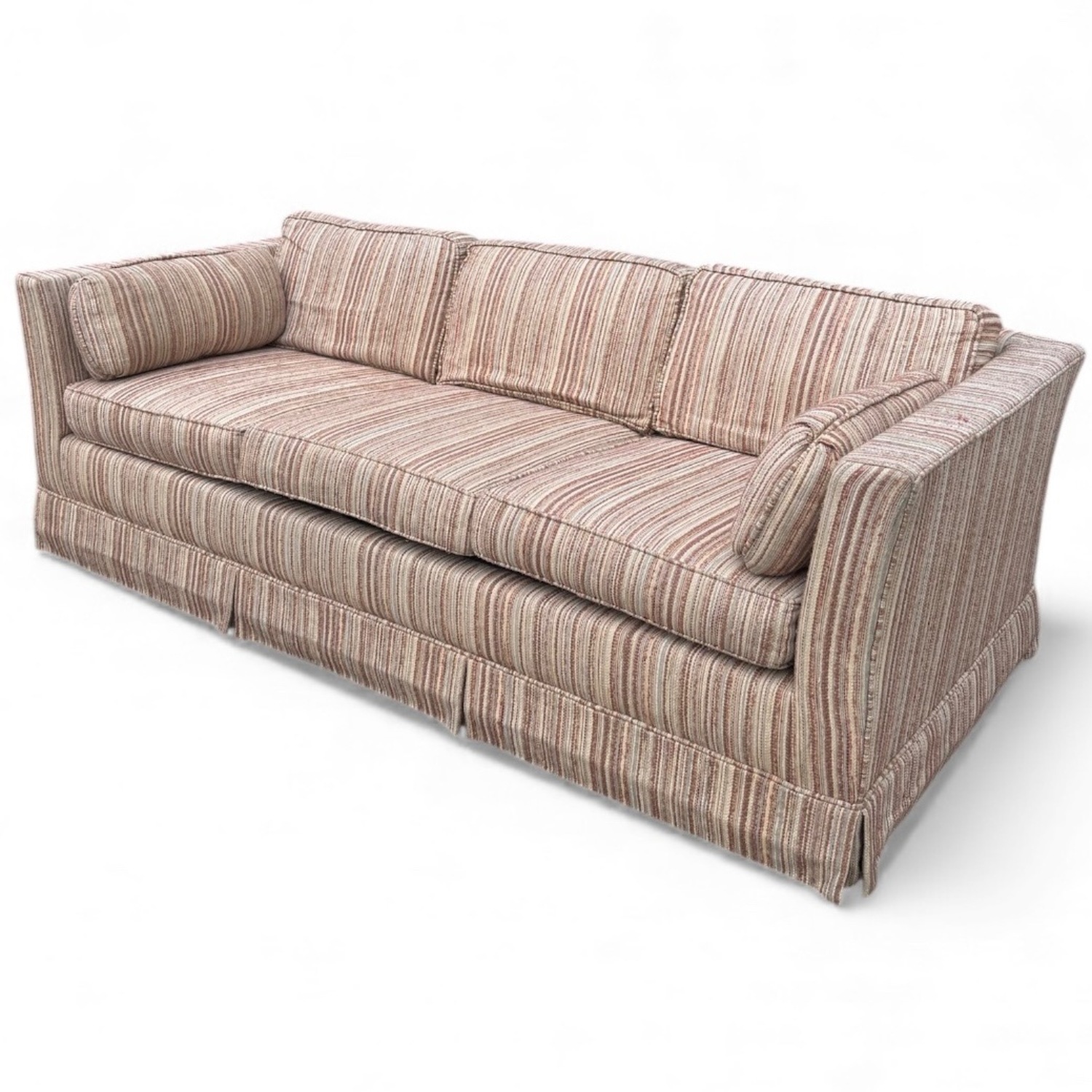 Vintage/Antique Finds Pink Fabric Sleeper Sofa - image-4