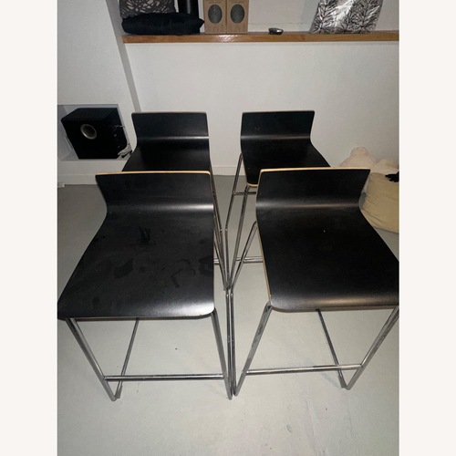 Used Arper Sebastian Black Wood Stools for sale on AptDeco