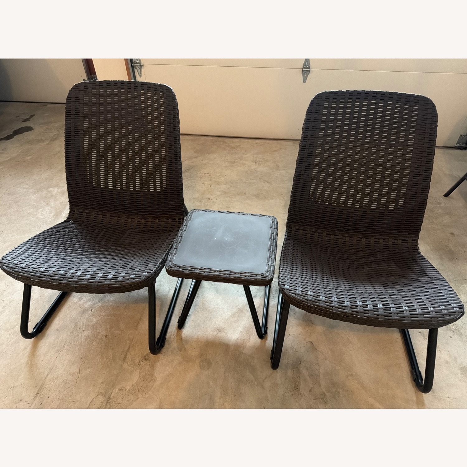 Dark Brown Wicker Patio Furniture - image-1