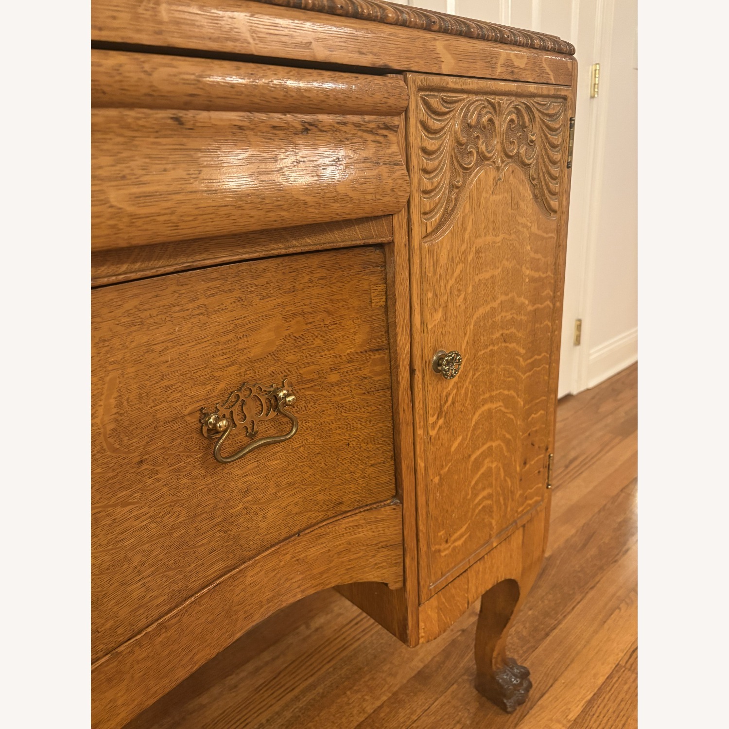 Vintage/Antique Natural Wood Sideboard - image-3
