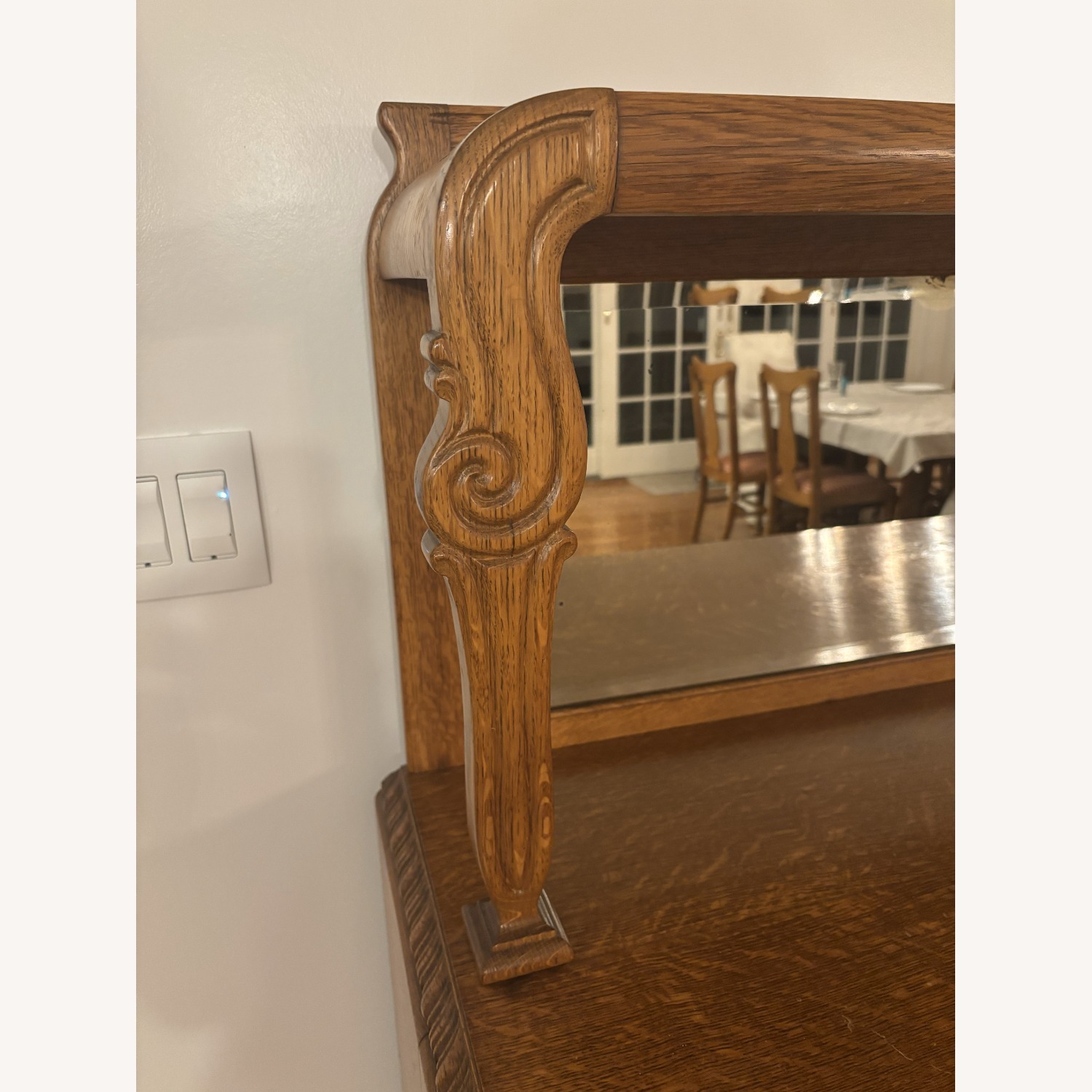 Vintage/Antique Natural Wood Sideboard - image-1