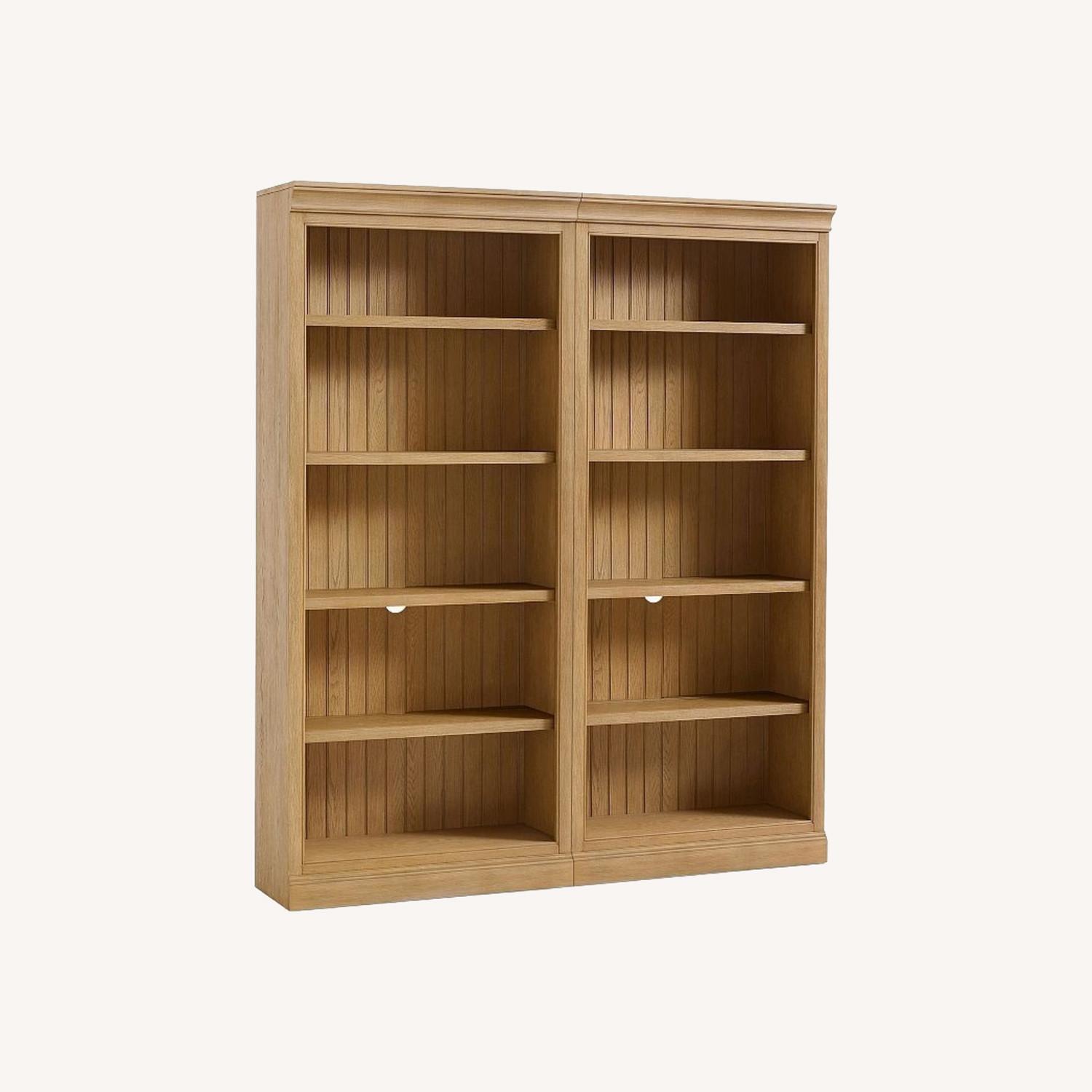 Pottery Barn Wood Set of 2 Bookcases - image-7
