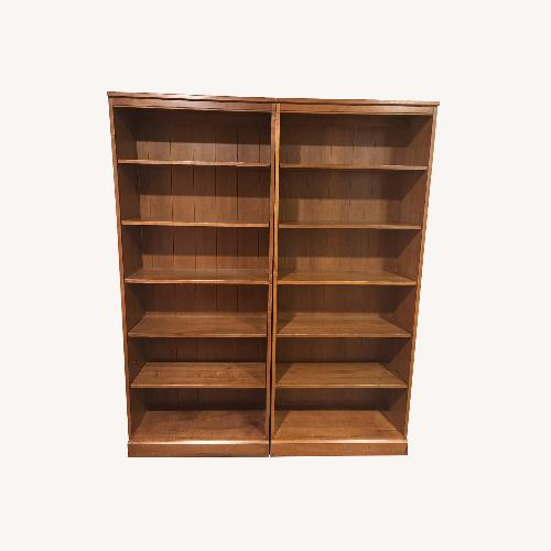 Used Pottery Barn Wood Set of 2 Bookcases for sale on AptDeco