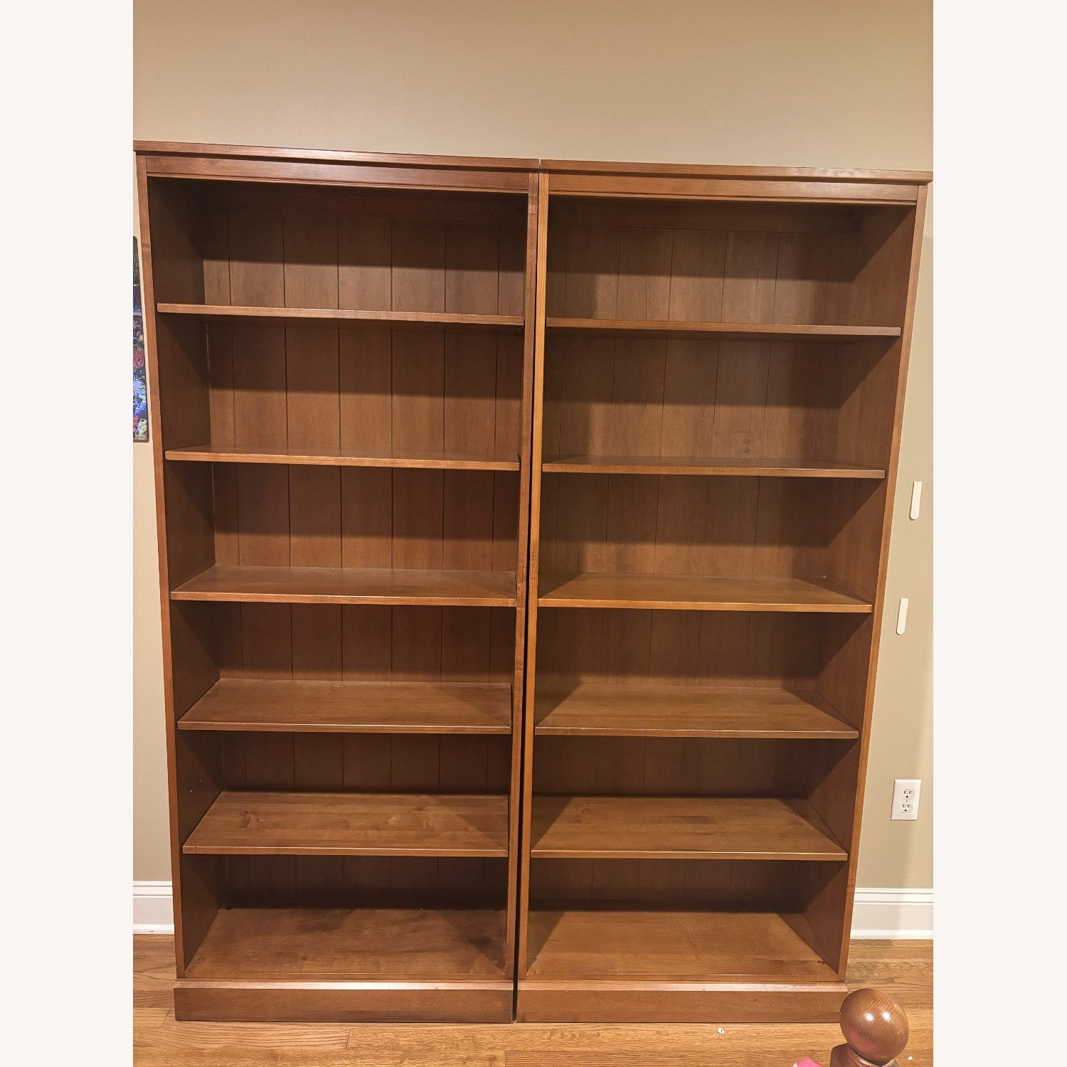 Pottery Barn Wood Set of 2 Bookcases - image-1