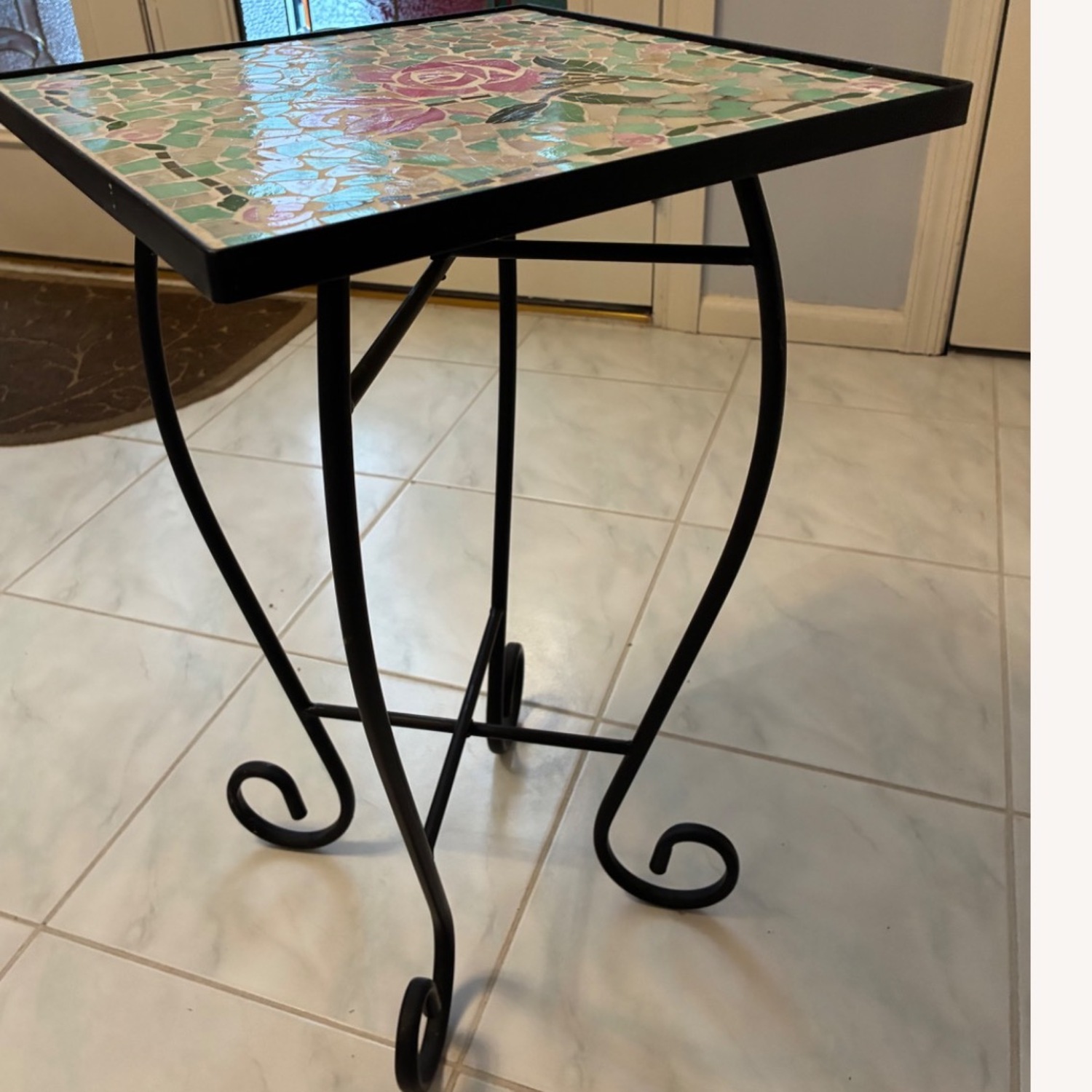 Vintage  Mosiac Plant Stand  - image-2