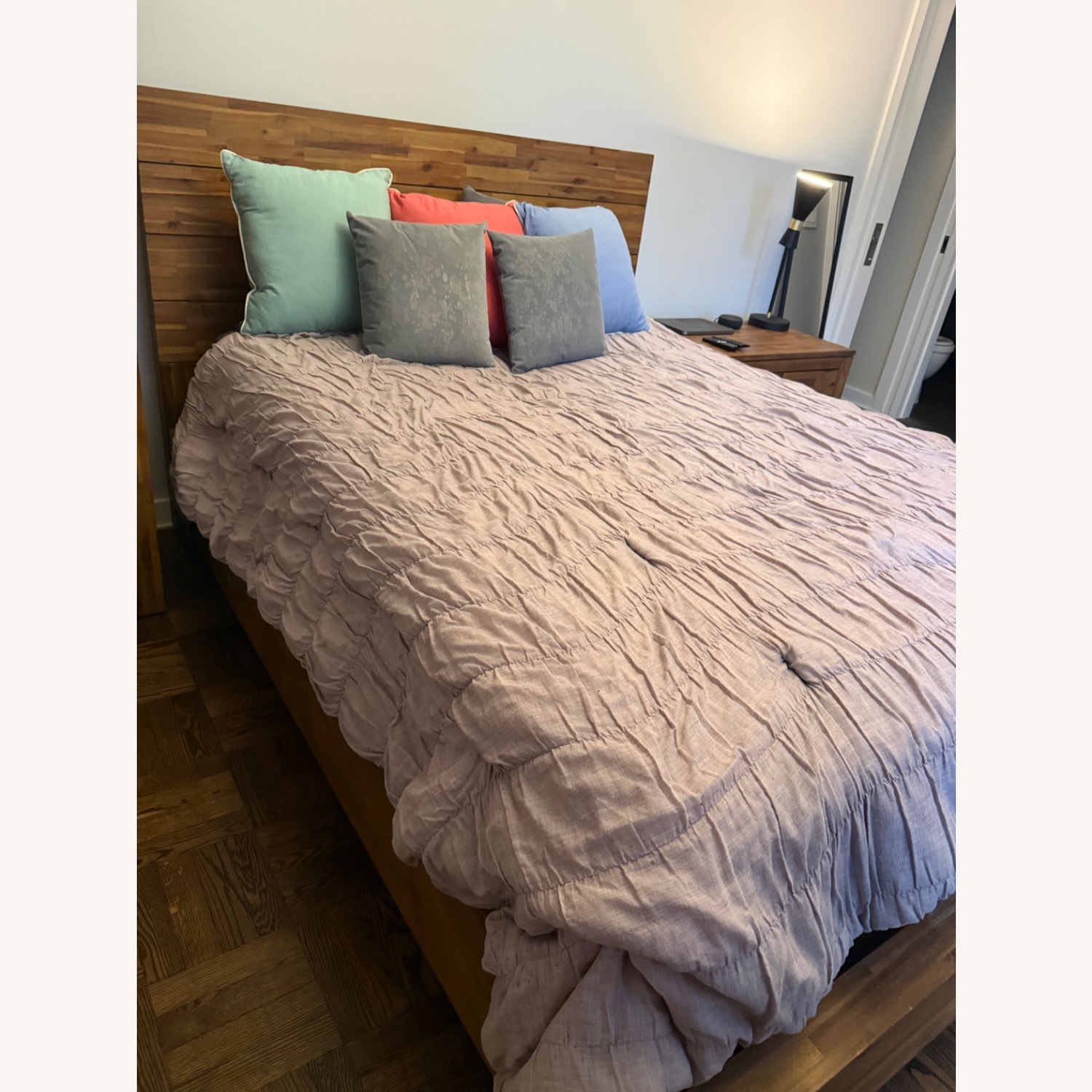 Macy's Dark Brown Queen Bed - image-4