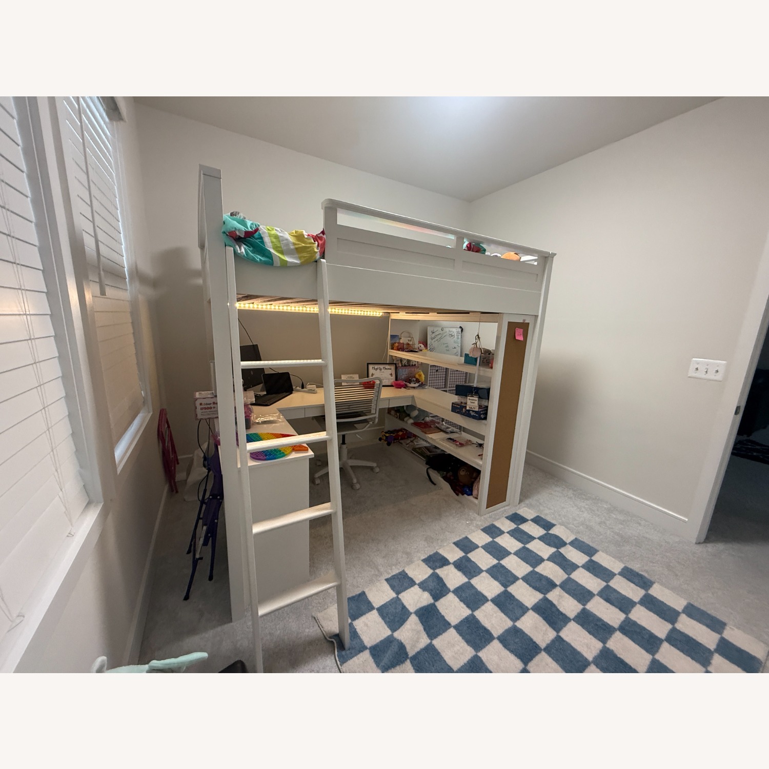 Pottery Barn Kids Sleep & Study® Loft White Wood Bunk Bed - image-3