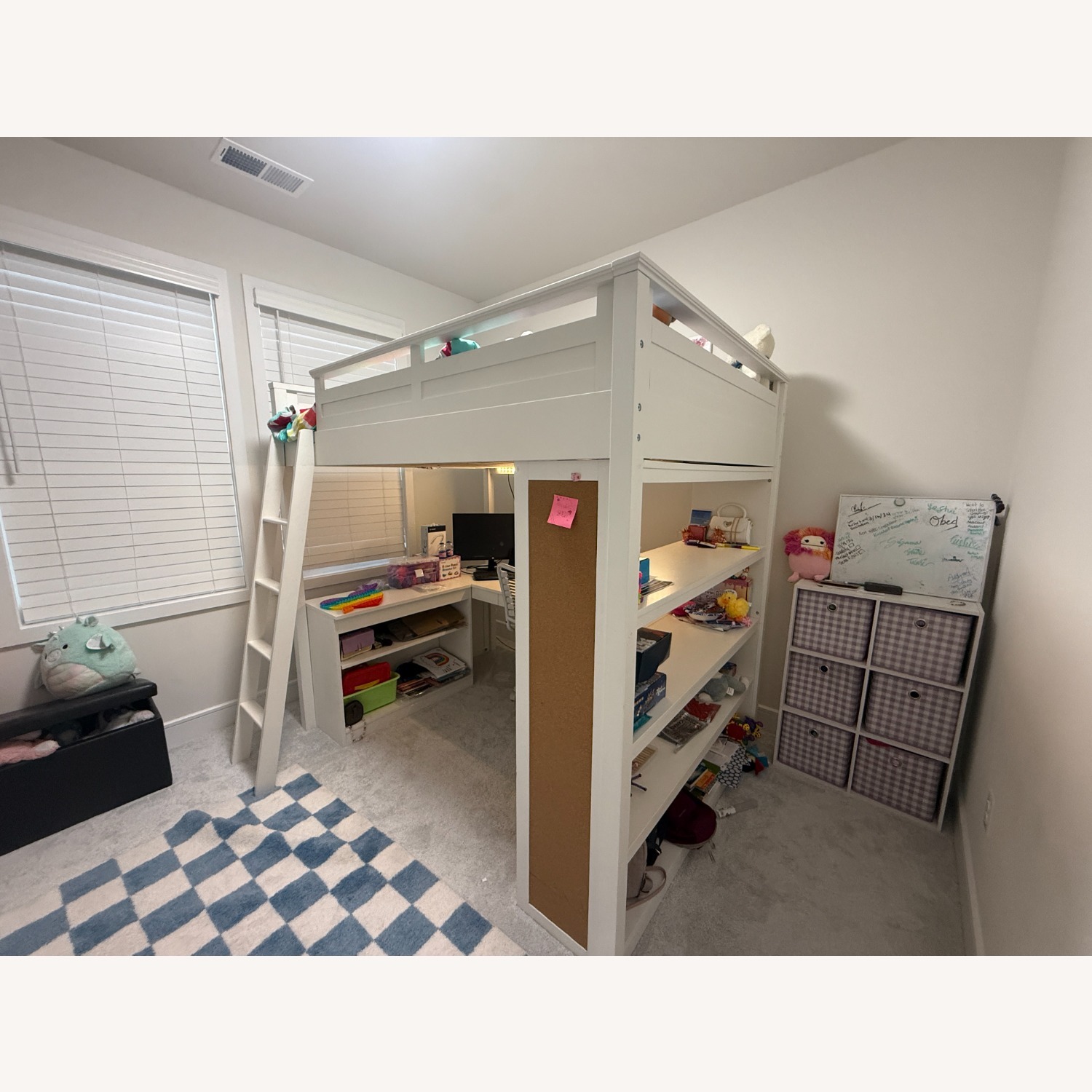 Pottery Barn Kids Sleep & Study® Loft White Wood Bunk Bed - image-2