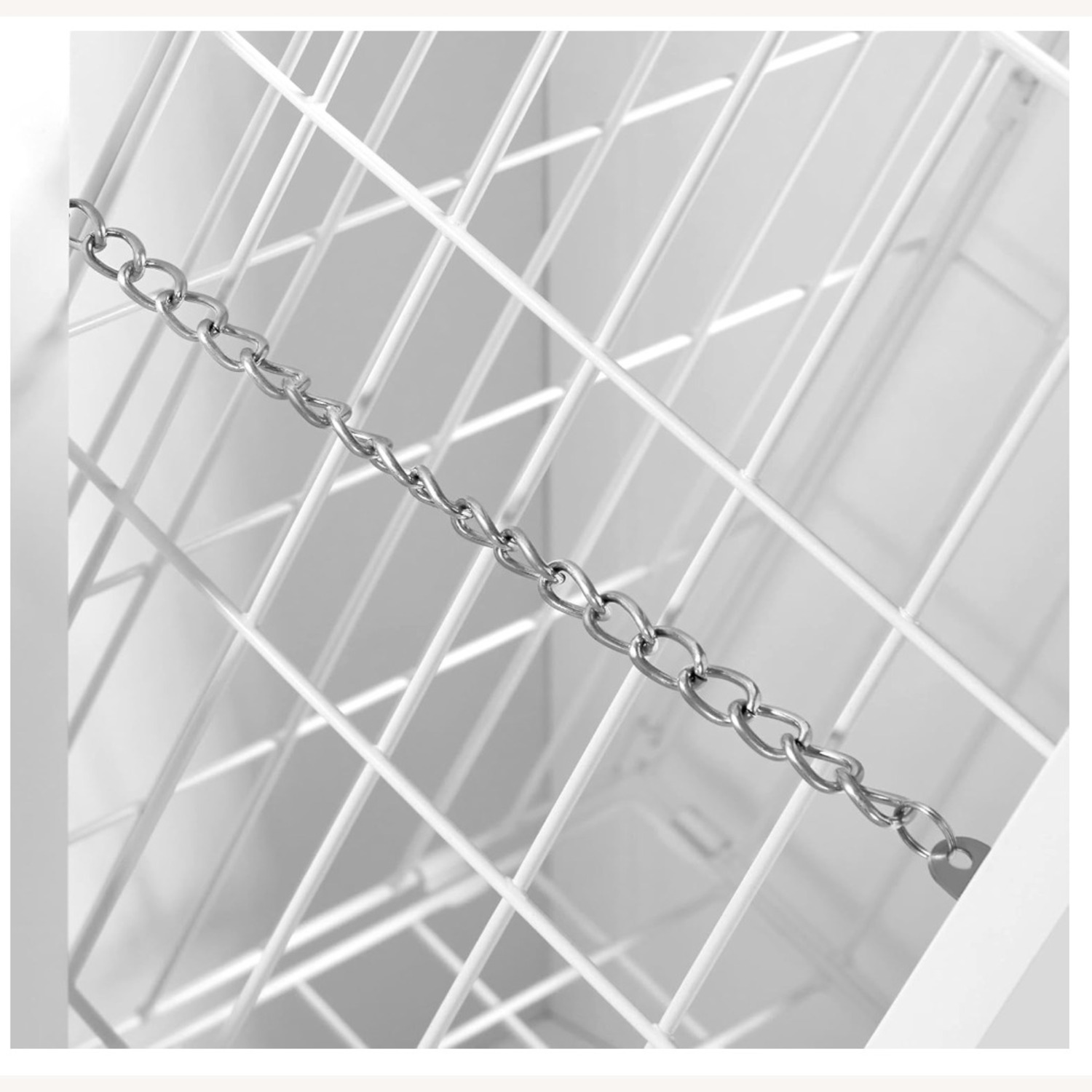 Amazon Tall White Bathroom Cabinet w Laundry Basket - image-7