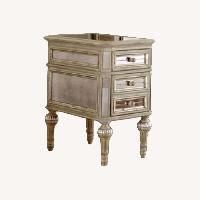 Horchow Dresden Gold Mirrored Glass Nightstands