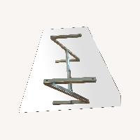 Mid Century Modern Z Chrome Glass Table