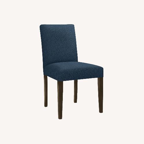 Used Room & Board Peyton Blue Fabric Dining Chairs for sale on AptDeco