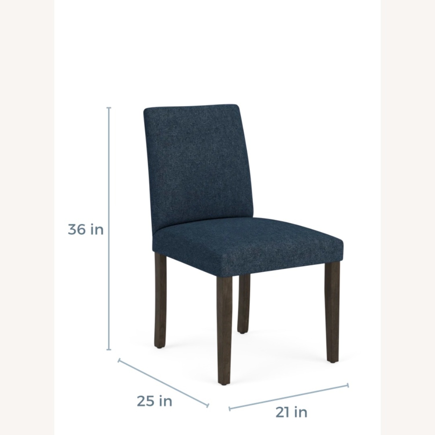 Room & Board Peyton Blue Fabric Dining Chairs - image-3