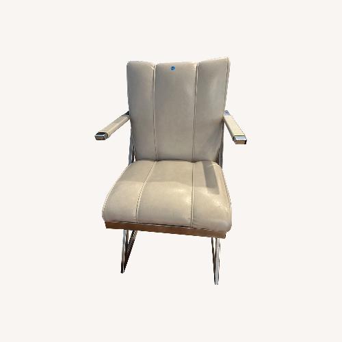 Used Natural Faux Leather Dining Chairs for sale on AptDeco