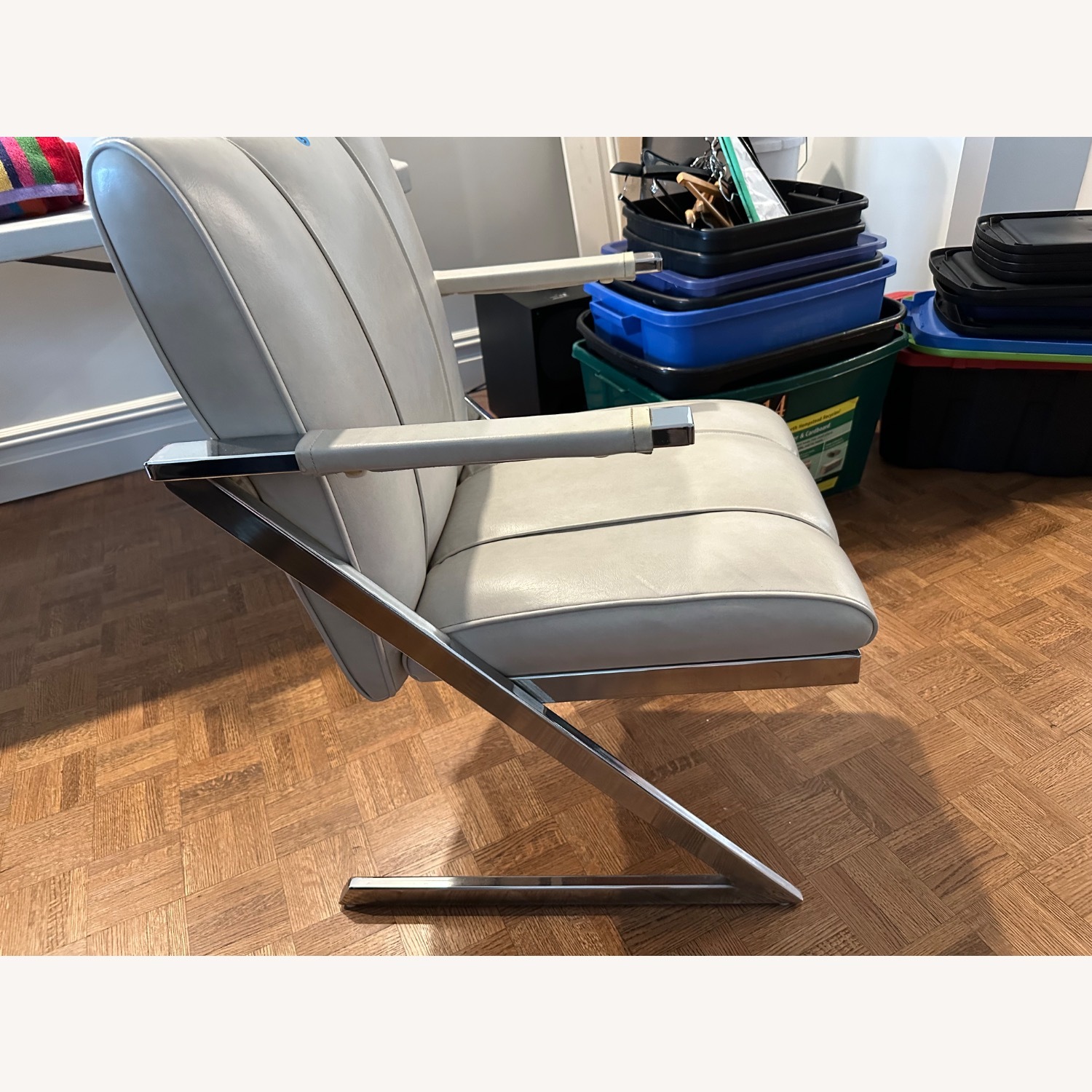 Natural Faux Leather Dining Chairs - image-3