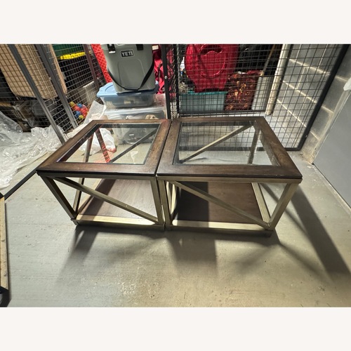 Used Hammary Jupiter Dark Brown Wood Coffee Table for sale on AptDeco