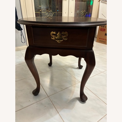 Used Harden Furniture Dark Brown Side Table for sale on AptDeco