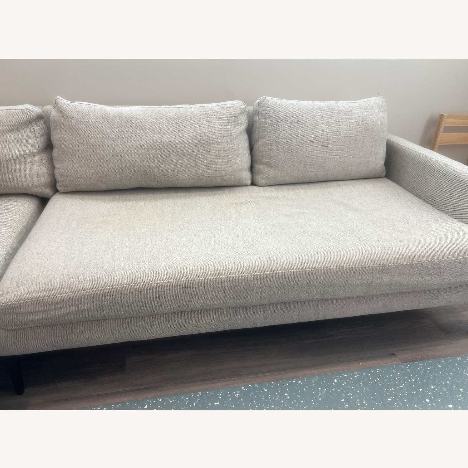 West Elm Light Gray Fabric 2 Piece Sectional - image-5