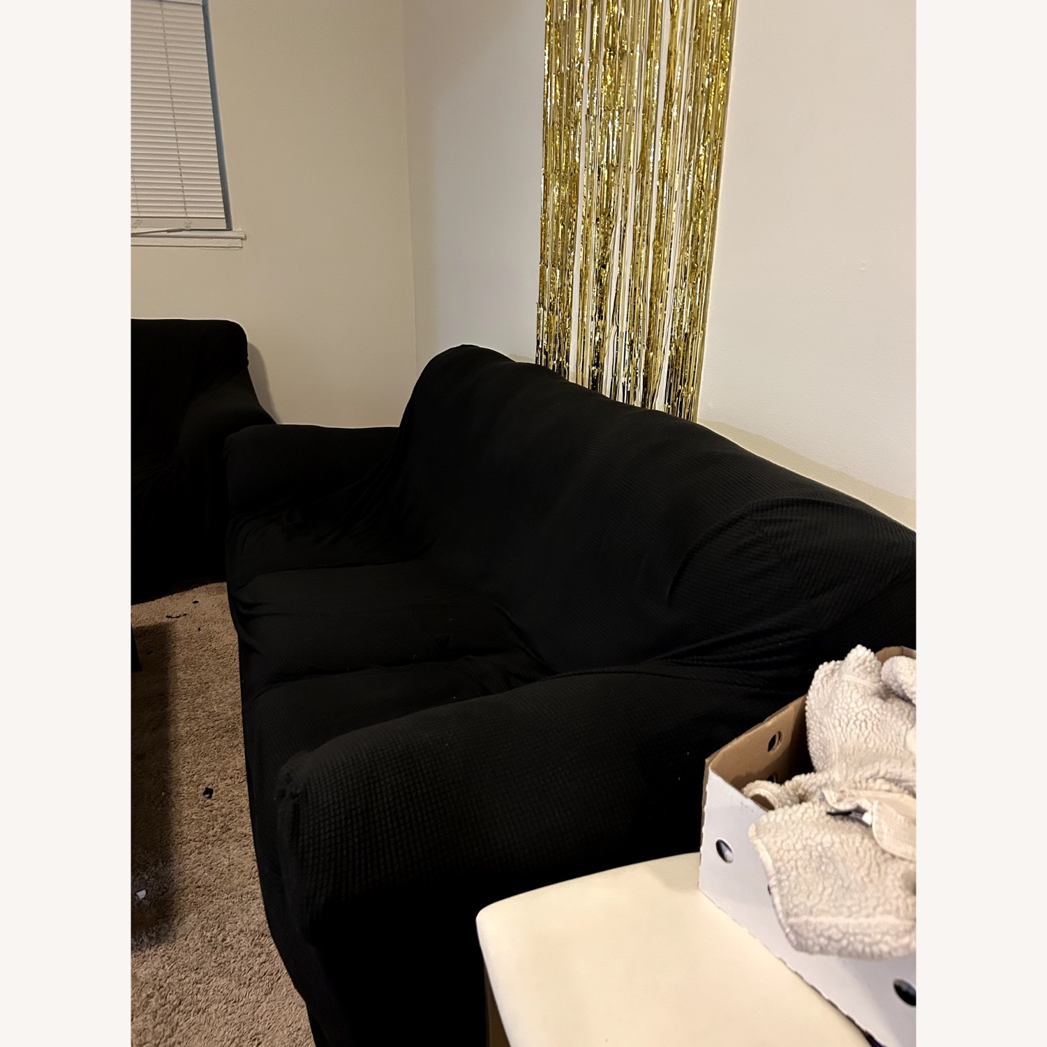 100 Essentials Black Sofa Set (3 seater) with Couch Covers - image-2