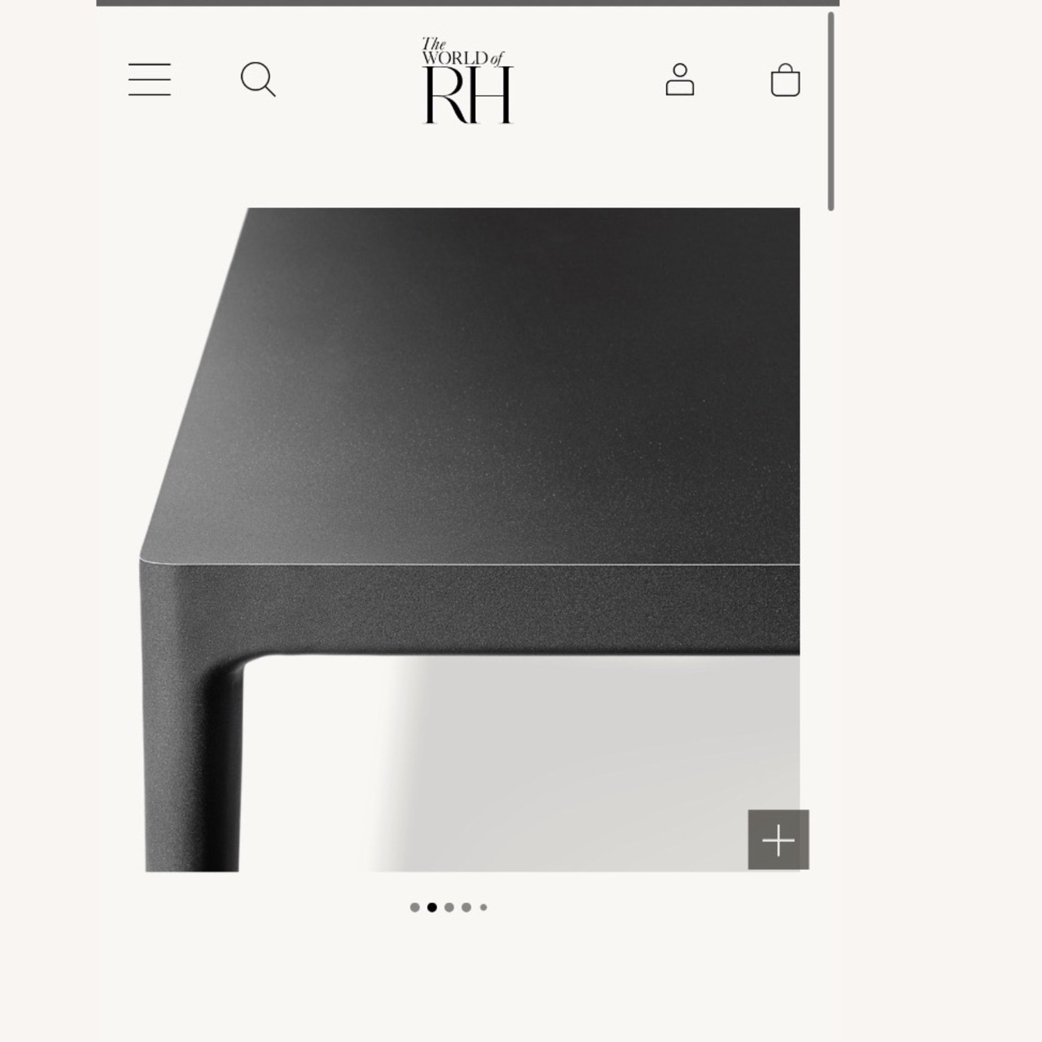 Restoration Hardware Silver Aluminum Dining Table - image-2