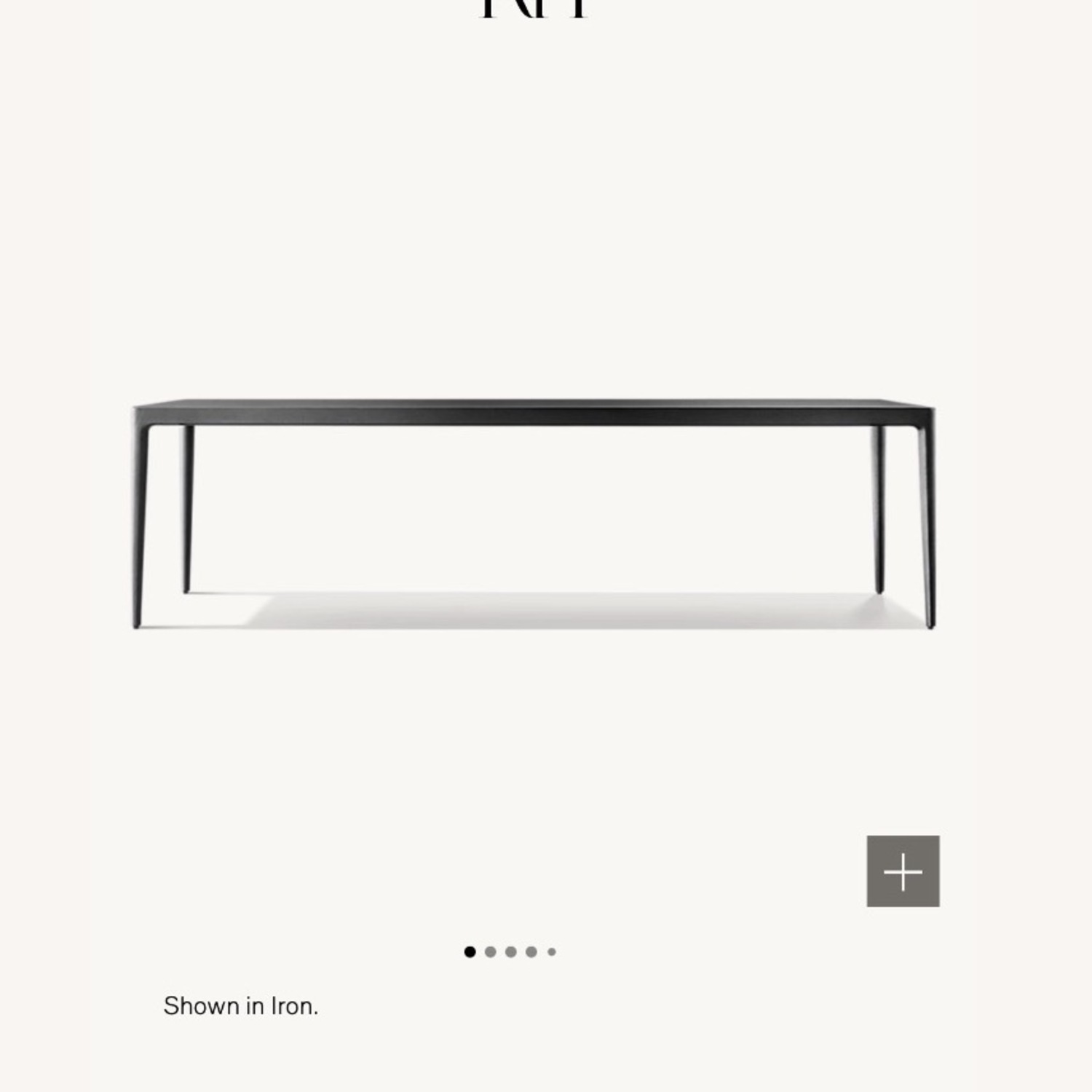 Restoration Hardware Silver Aluminum Dining Table - image-3