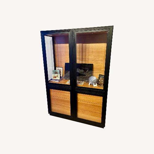 Used Crate & Barrel Calypso Black Wood Sideboard for sale on AptDeco