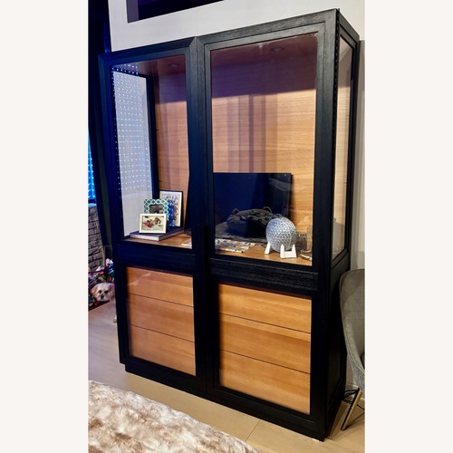 Used Crate & Barrel Calypso Black Wood Sideboard for sale on AptDeco