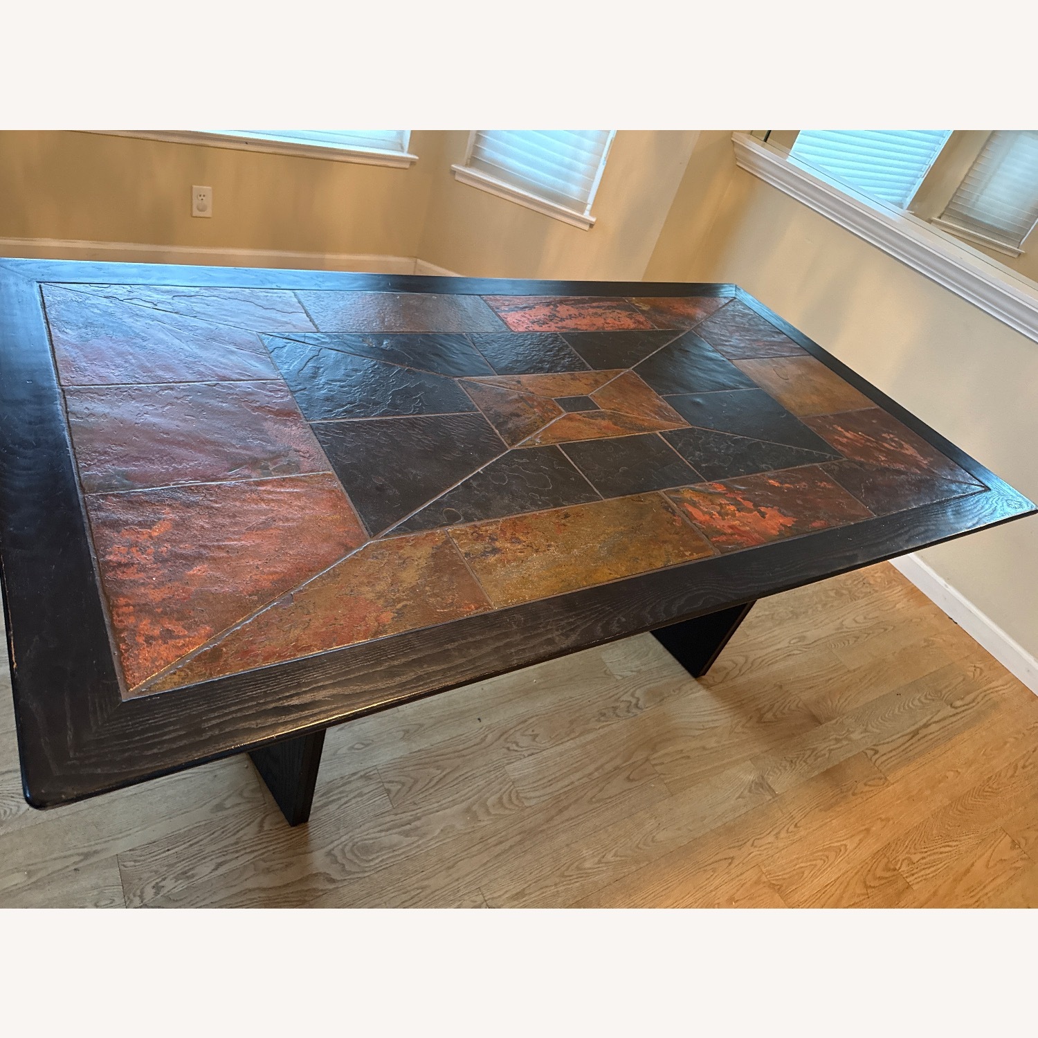 Scandinavian Designs Mid-Century Modern Slate Stone Dining Table - image-3