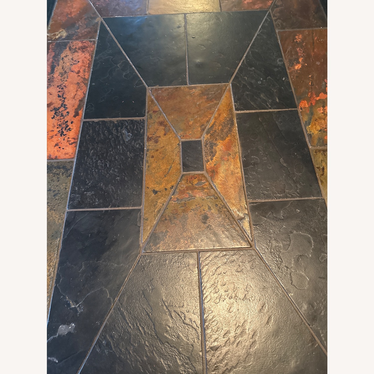 Scandinavian Designs Mid-Century Modern Slate Stone Dining Table - image-2