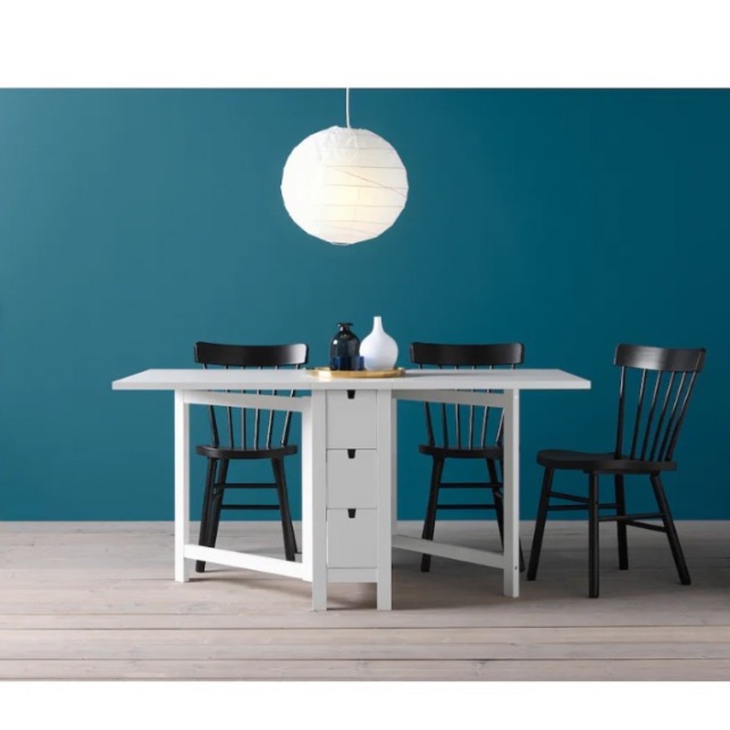 IKEA Folding Table With 2 Chairs - image-1