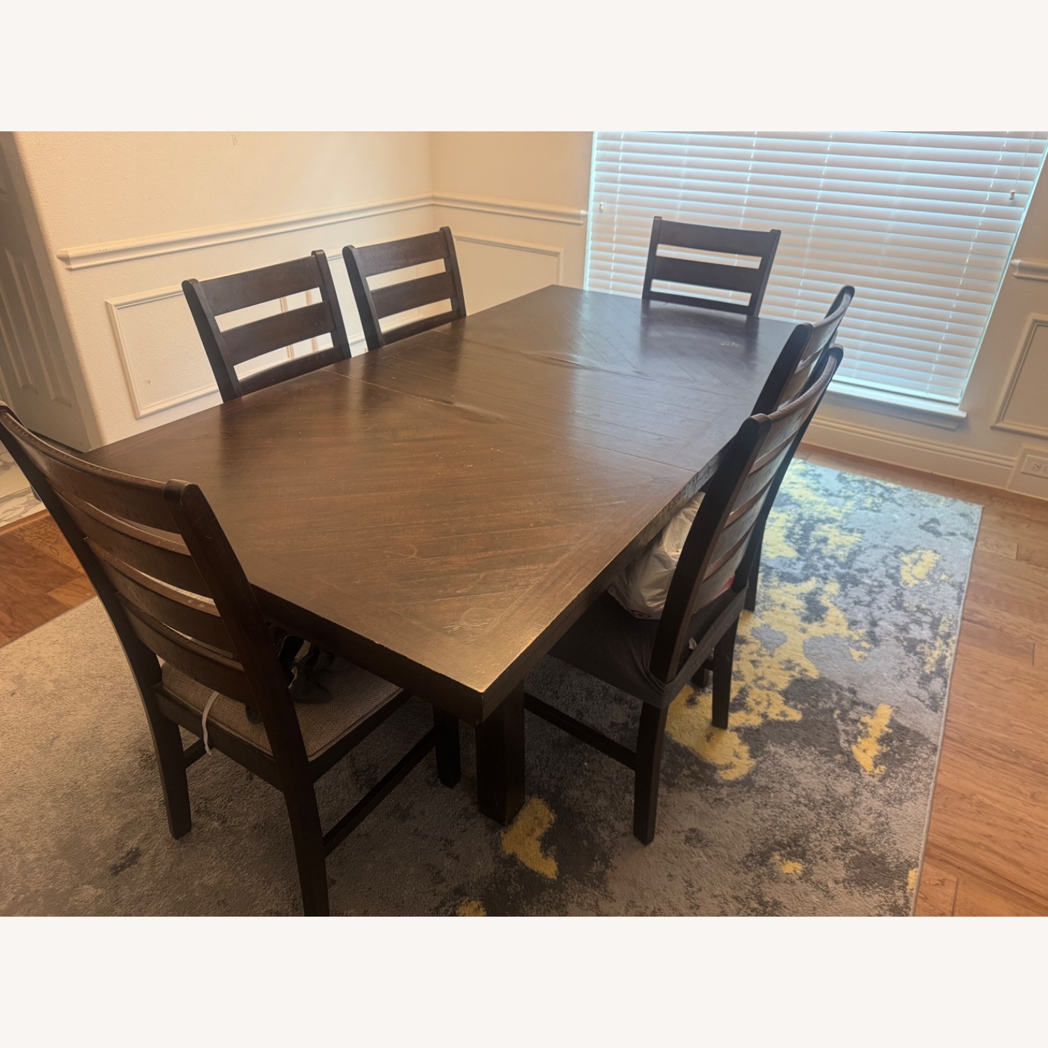 A&E Wood Designs Dark Brown Dining Set - image-2