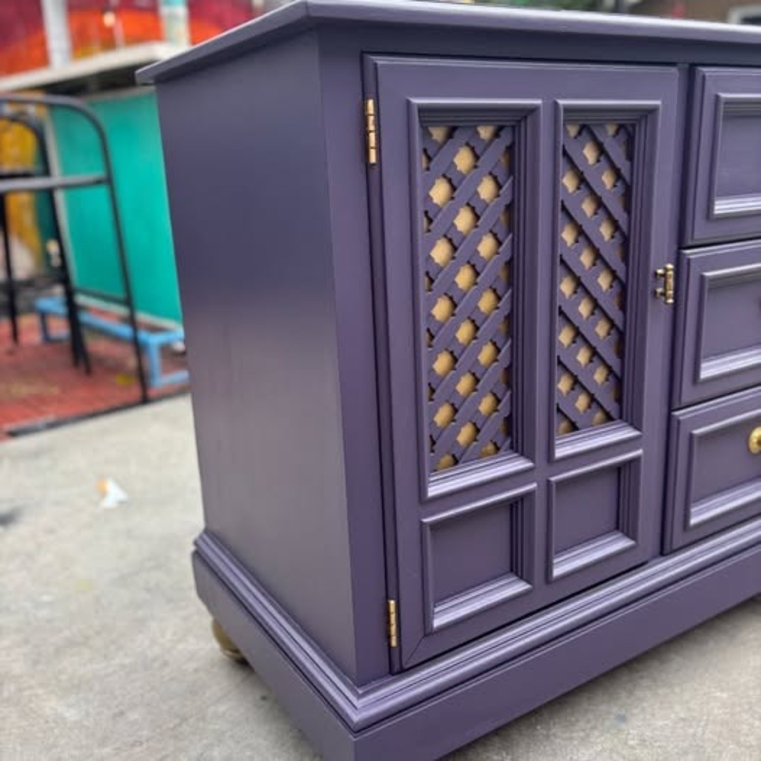 Drexel Esperanto Purple Wood Sideboard - image-7