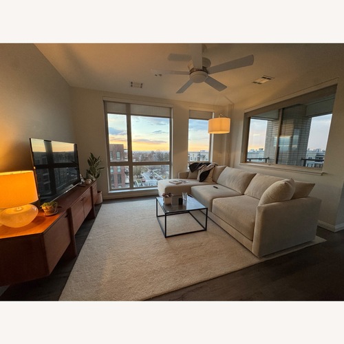 Used Room & Board Light Gray Metal Floor Lamp for sale on AptDeco