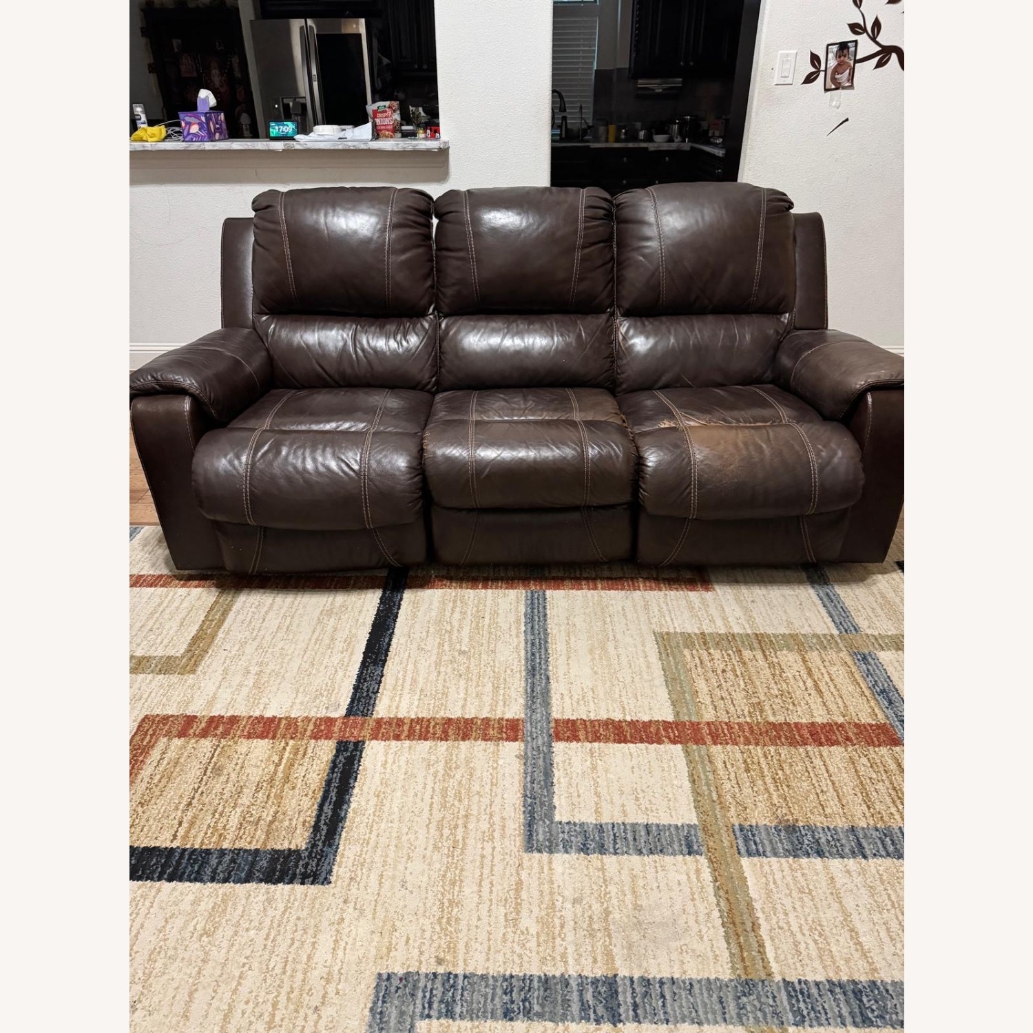 Ashley Furniture Dark Brown 3+ Seater Sofa - image-3