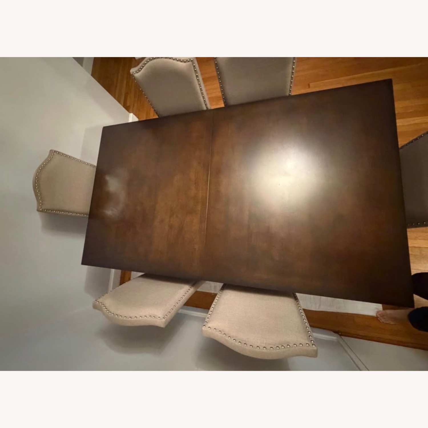 Dark Brown Wood Dining Set - image-1