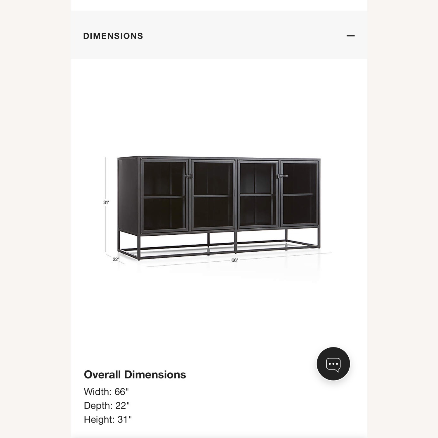 Crate & Barrel Black Glass Sideboard - image-4