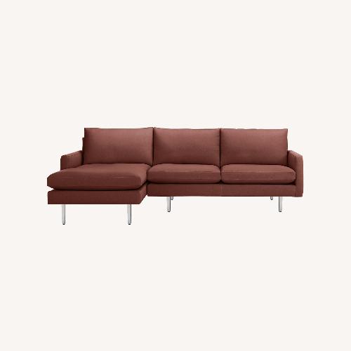Used Room & Board Performance Velvet 2 Piece Sectional for sale on AptDeco