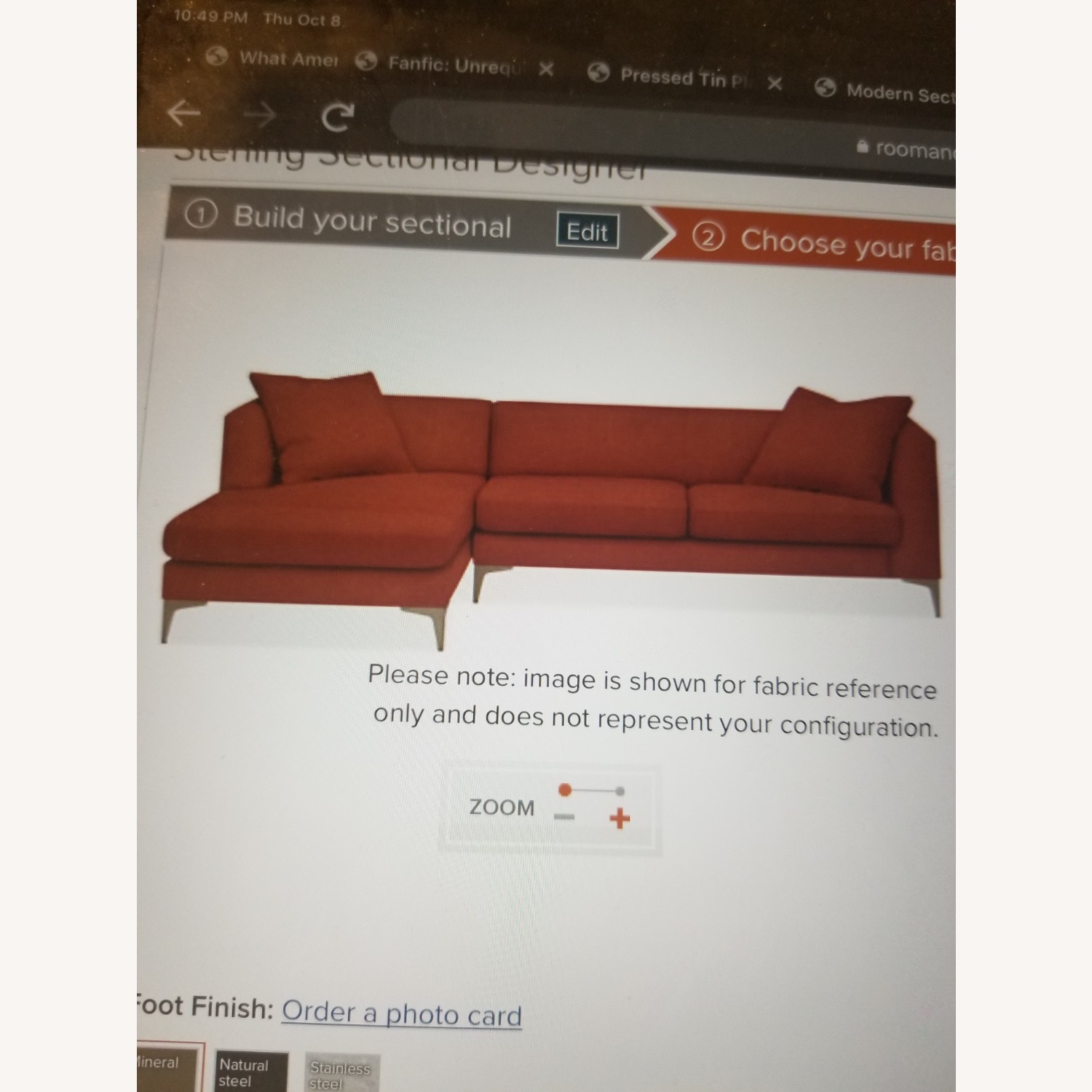 Room & Board Performance Velvet 2 Piece Sectional - image-4