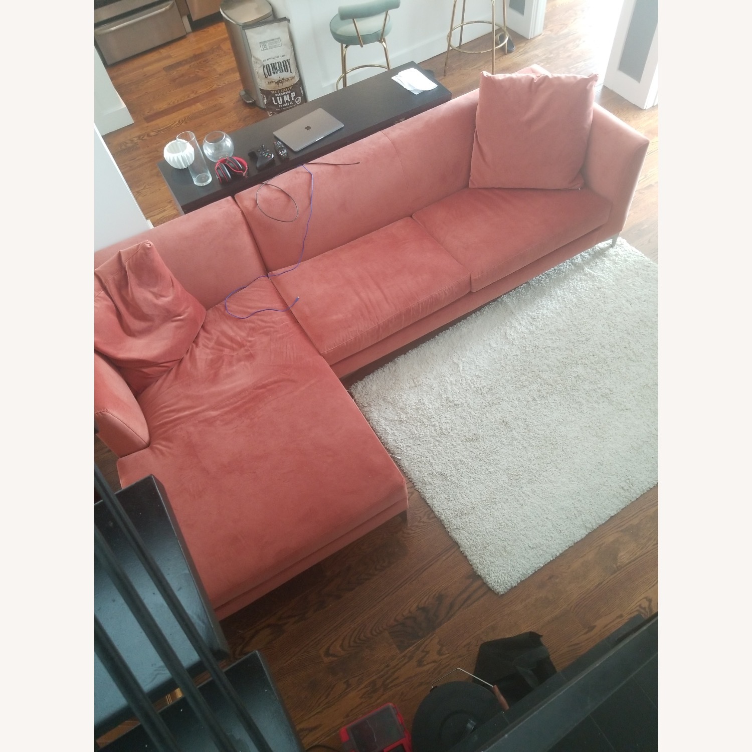 Room & Board Performance Velvet 2 Piece Sectional - image-3