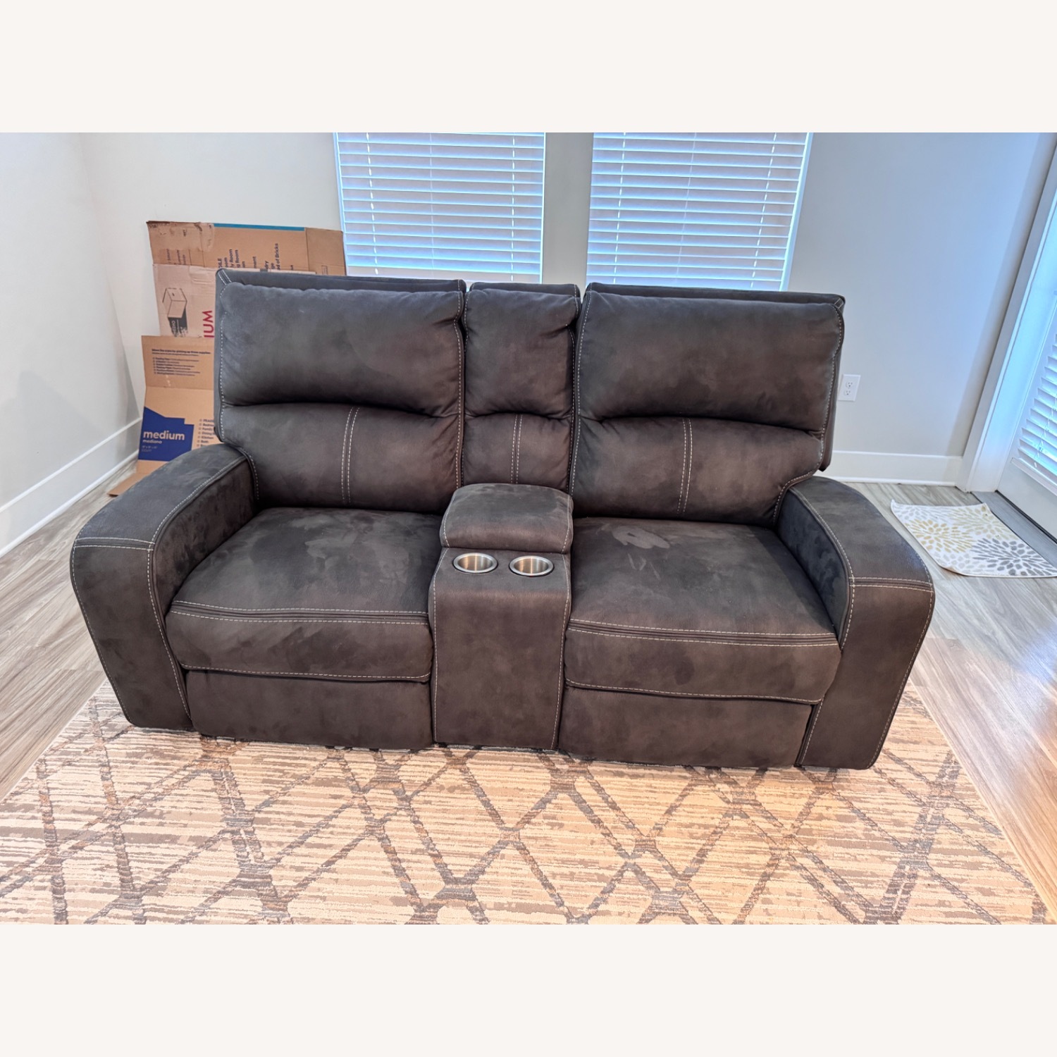 Value City Furniture Dark Gray 2 Piece Sectional - image-1