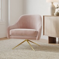 West Elm Roar + Rabbit Pink Velvet Accent Chair