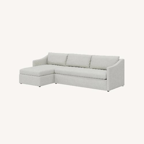 Used Article Landry White Fabric Sleeper Sofa for sale on AptDeco