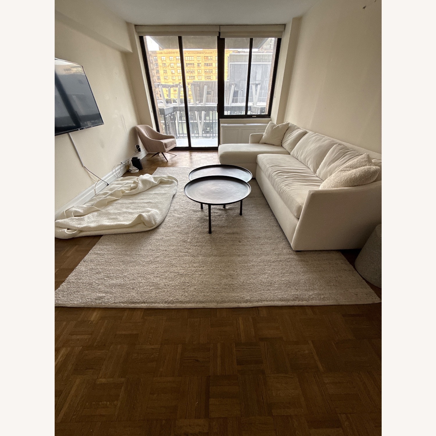 Article Hurley White Fabric Area Rug 8' x 10' - image-2