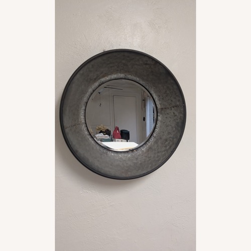 Used Vintage/Antique Finds Silver Metal Wall Mirror for sale on AptDeco