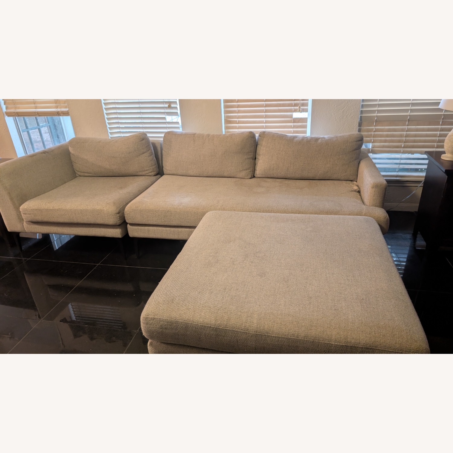 West Elm Andes Light Gray 3+ Piece Sectional - image-2