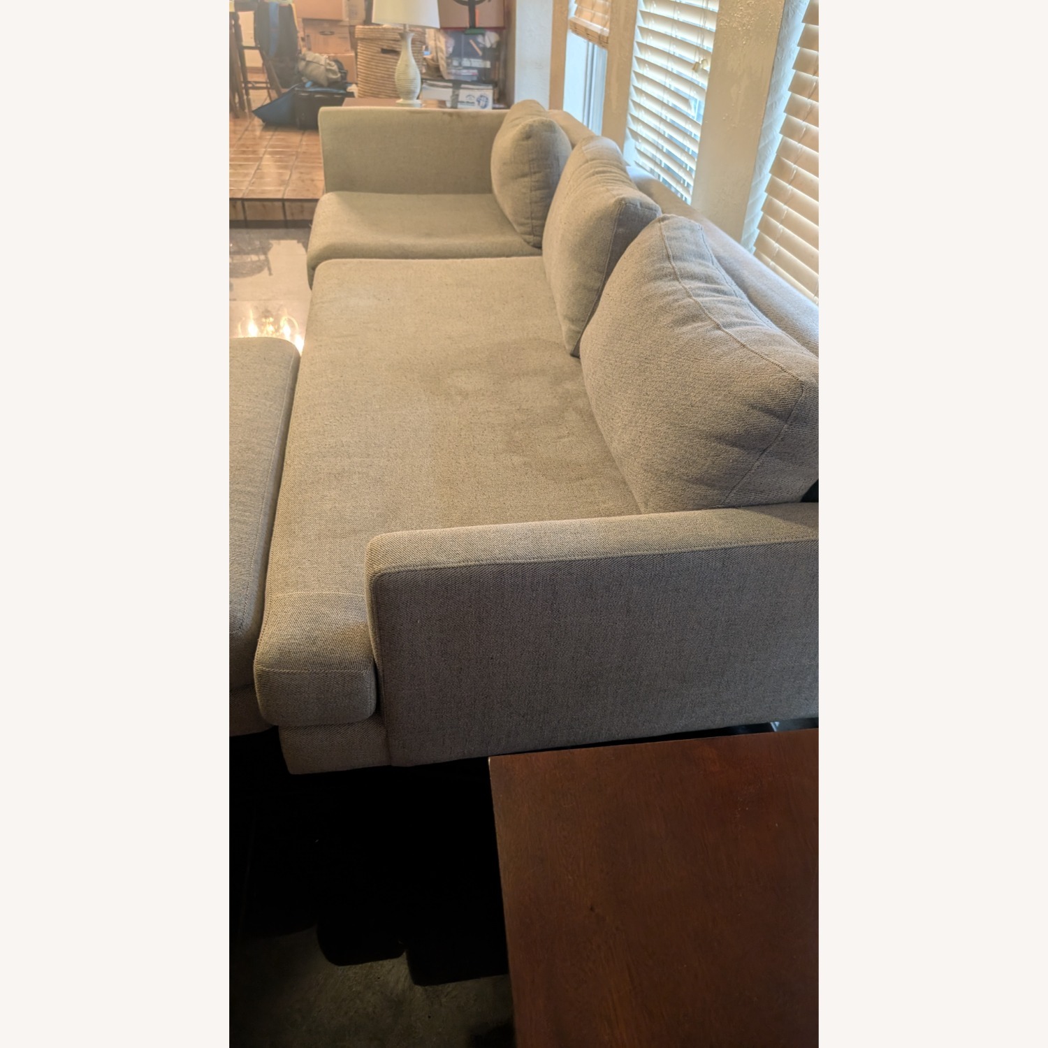 West Elm Andes Light Gray 3+ Piece Sectional - image-3