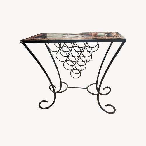 Used Vintage/Antique Finds Blue Iron Side Table for sale on AptDeco