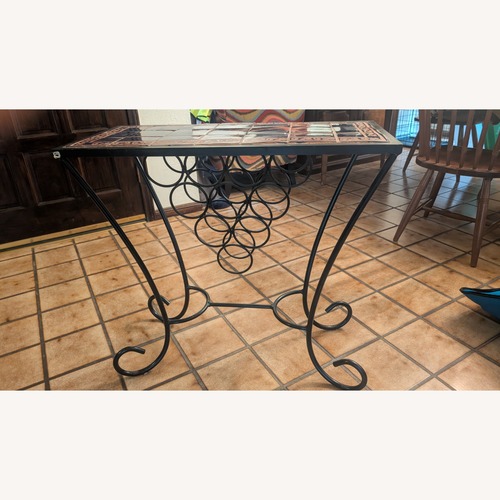 Used Vintage/Antique Finds Blue Iron Side Table for sale on AptDeco