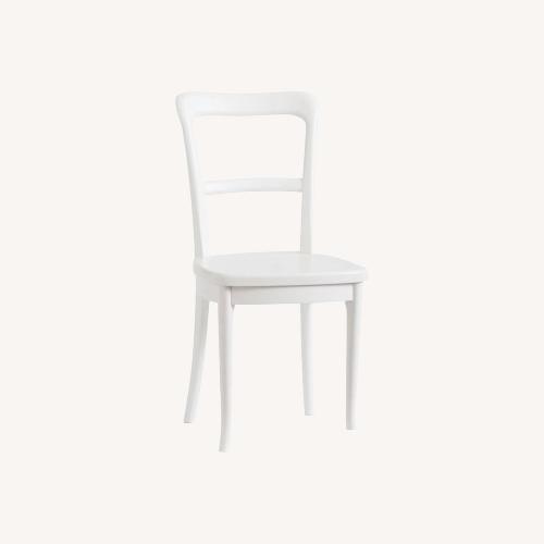 Used Pottery Barn Cline Dining Chair Set of 2, White for sale on AptDeco