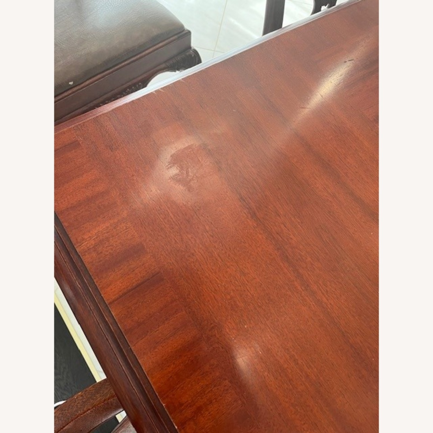 Vintage Dark Brown Carved Wood Dining Sets for 12 - image-3